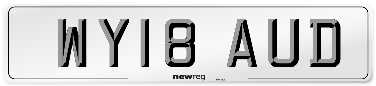 WY18 AUD Number Plate from New Reg